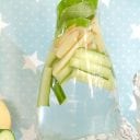 Water met appel, komkommer en basilicum